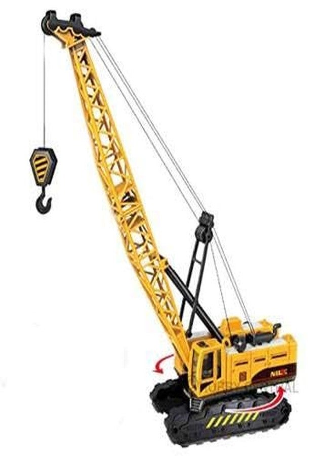 VBE Heavy Duty Lifting Crane With Cable 360 Degree Rotating Towing Crane Model Toy With Movable Wheel Support Pull Back Vehicles Construction Truck For 2+ Years Old Kids,Multicolor - Image 1